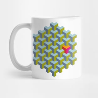 Be yourself - geomtric op art pattern Mug